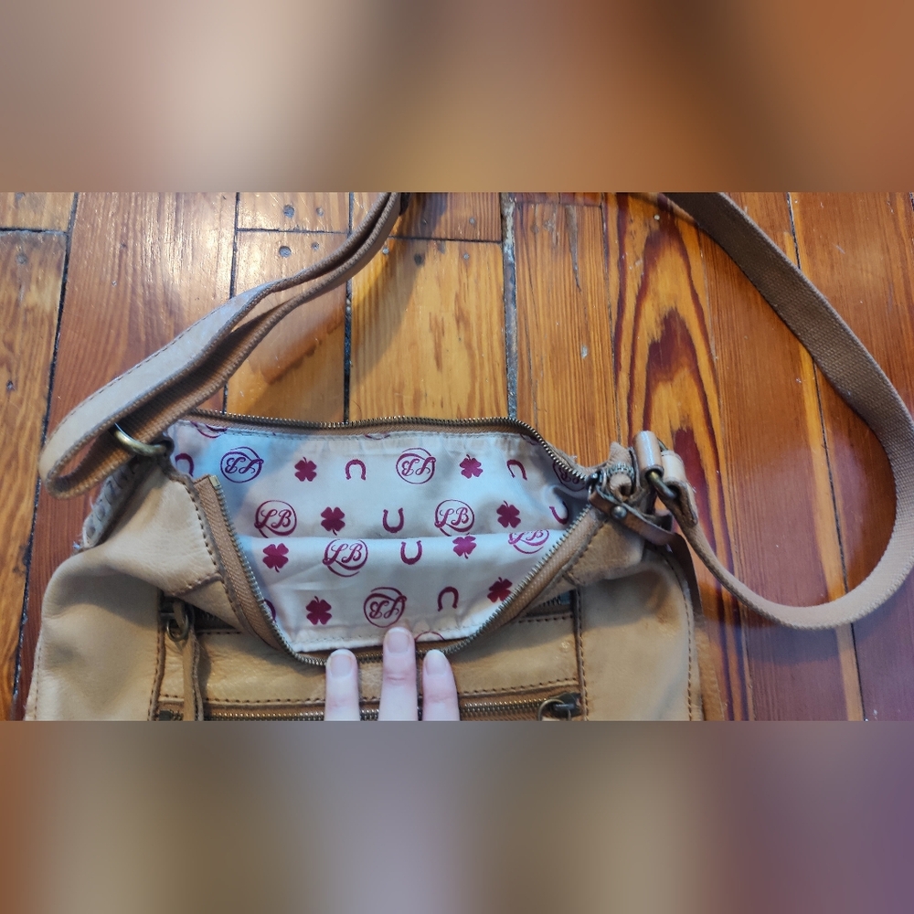 Lucky Brand Tan Leather Crossbody Shoulder Bag - Picture 3 of 3